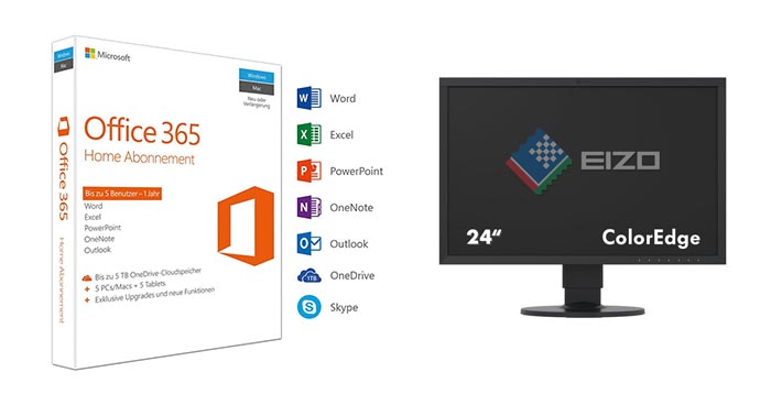 Fotodrucker und Monitor kaufen – 19 Euro bei Microsoft Office 365 sparen