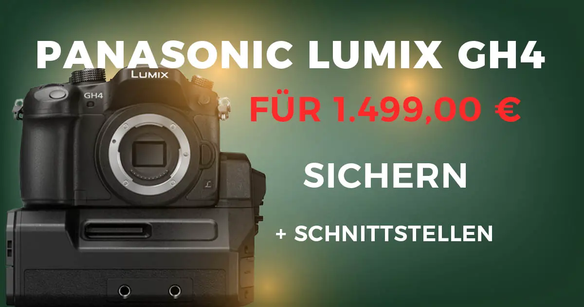 Panasonic Lumix GH4 samt Schnittstelleneinheit DMW-YAGHE für 1.499,- EUR (bis 20.03.2017)